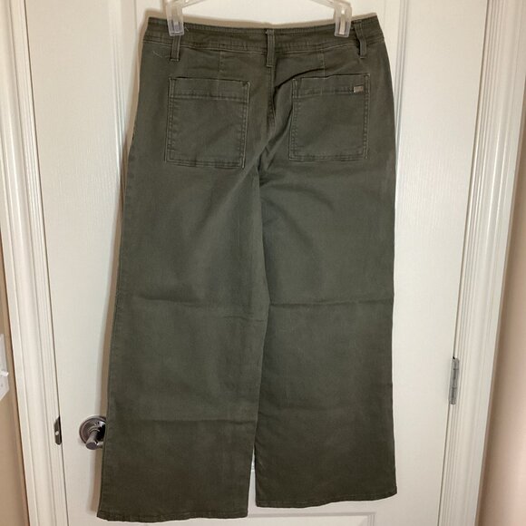 1822 Denim Women's Straight Wide Straight Leg Pants Size 8 Pockets Stretchy - Picture 5 of 10